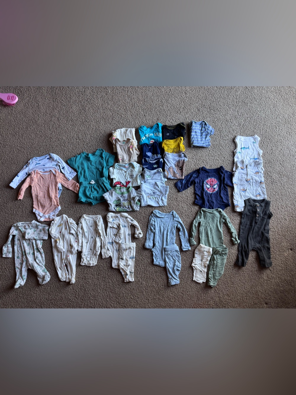 Mixed Baby Boy and Gender Neutral Onesie & Outfit Bundle - Multicolor